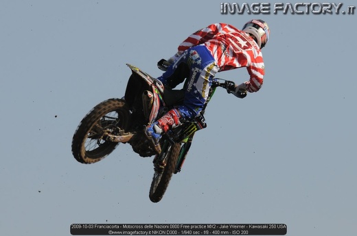 2009-10-03 Franciacorta - Motocross delle Nazioni 0800 Free practice MX2 - Jake Weimer - Kawasaki 250 USA